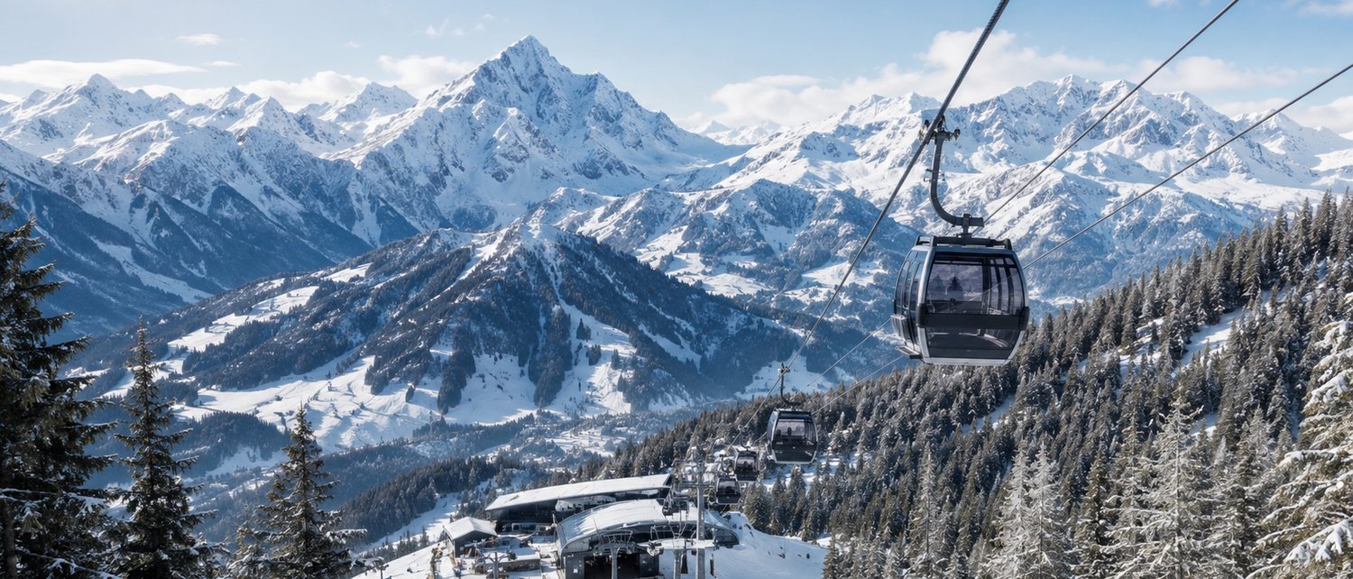 The lift network above La Plagne