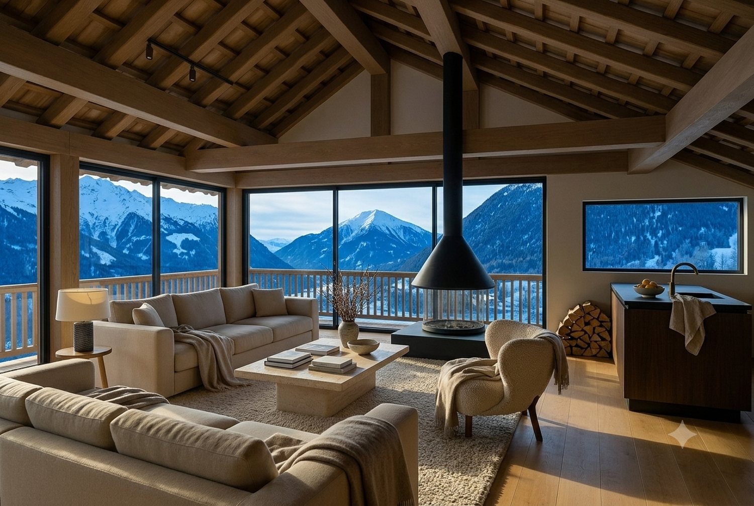 The living room by day